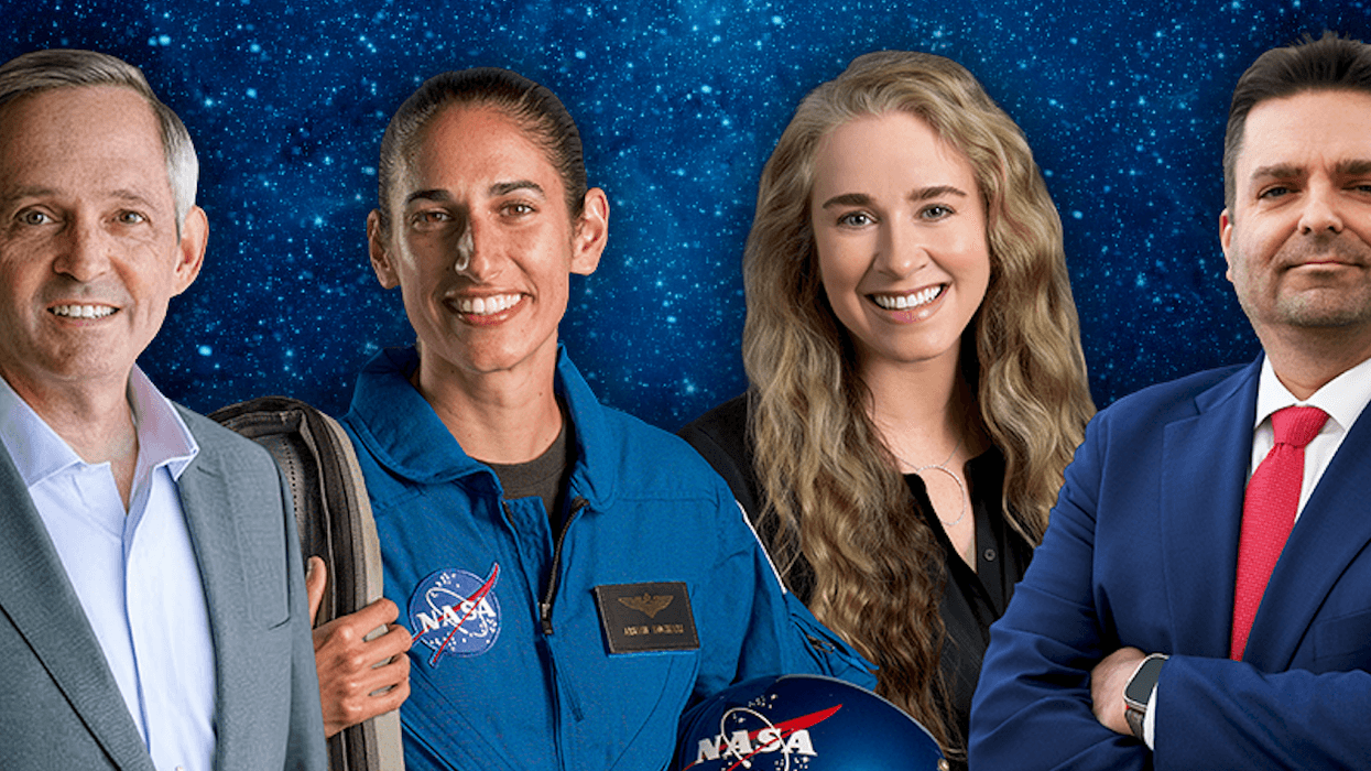 2026 Hall of Fame Space Camp Inductees (L-R): Brig. Gen. (Ret.) Damon Feltman; NASA astronaut Jasmin Moghbeli; Julie Savage; Mark Dreiling